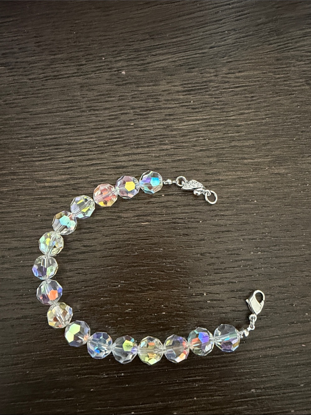 Swarovski Crystal AB Faceted Bead Bracelet - Iridescent